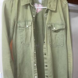 Grunge graphic denim jacket